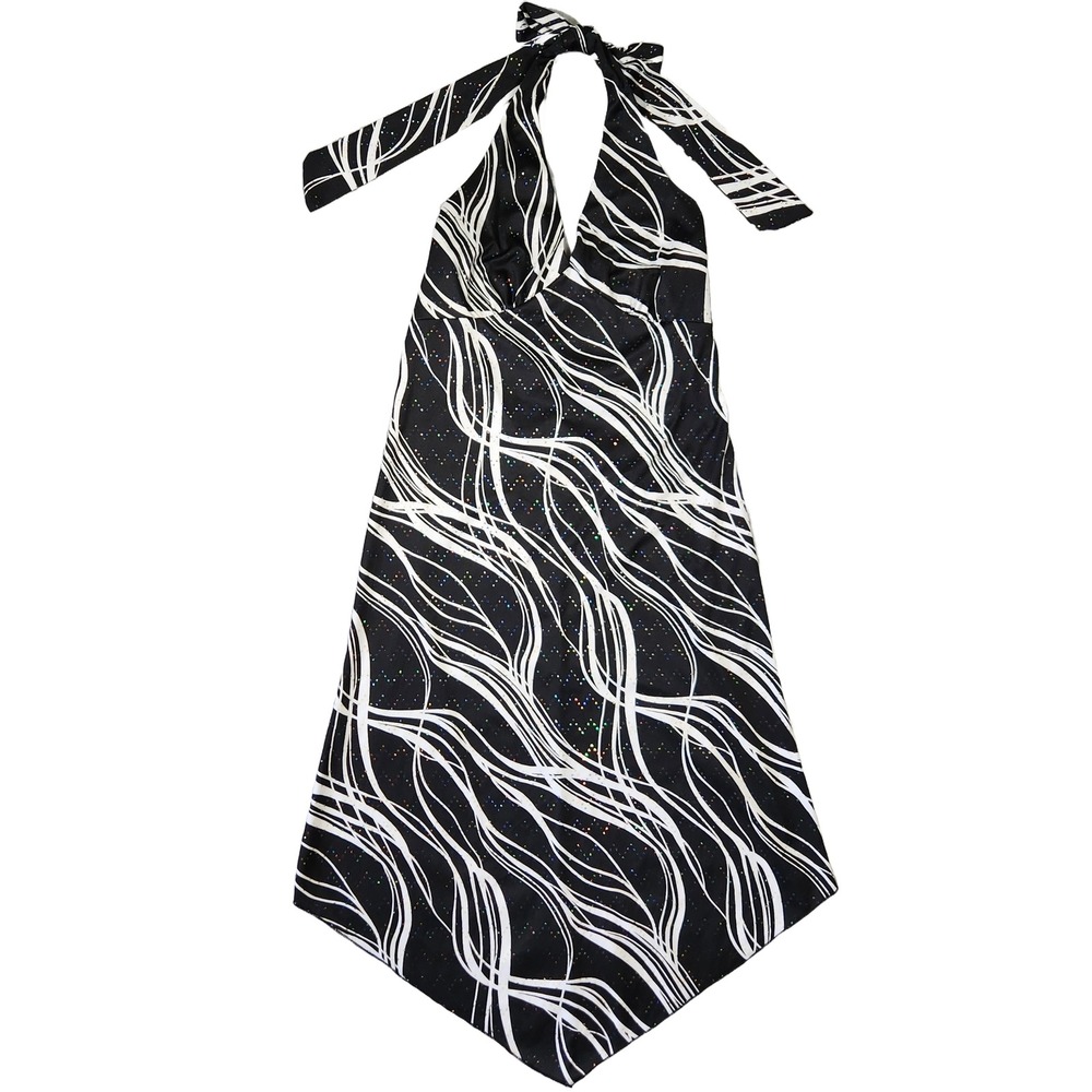 Ice Tea Y2k Halter Dress Women L Bling 2000s Bratz Party Cocktail Sparkle Preppy